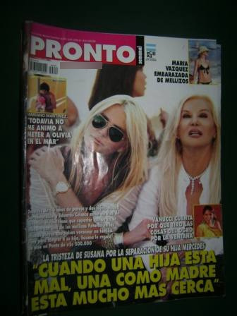 Revista Pronto 706 Susana Rinaldi Attias Shakira Diego Torre