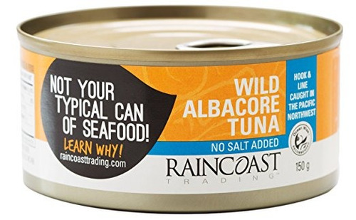 Raincoast Comercial Sólida Blanca Atún Blanco - Sin Sal, 150