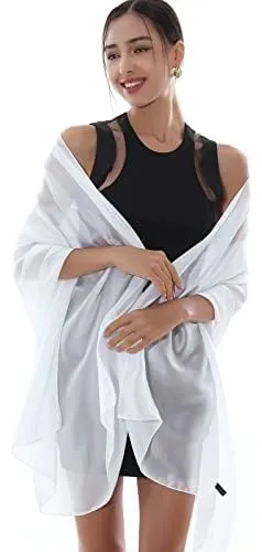 Riiqiichy Pashmina Chales Blancos Para Mujer Vestidos De De