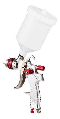 Pistola De Pulverización De Pintura Compresor Manual Rojo