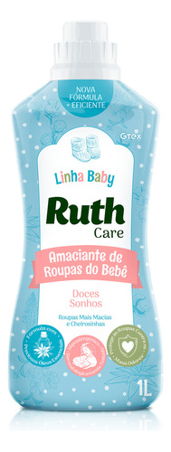 Amaciante Ruth Care Baby Aloe vera & extratos florais em frasco 1 L