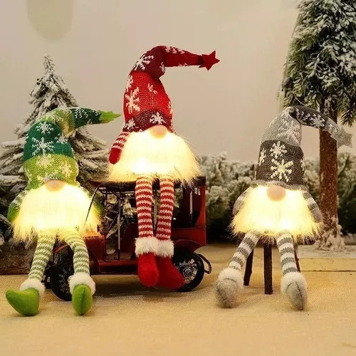 Gnomo Sin Rostro Muñecas Navideñas Purpurina Regalos Navidad