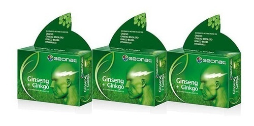 Ginseng + Ginkgo Biloba - Energia Memoria Concentracion X3