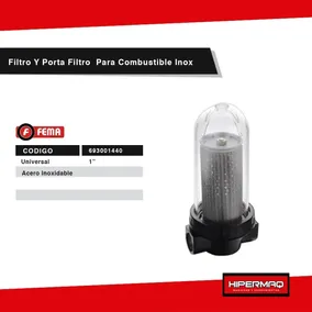 Filtro Y Porta Filtro Fema Para Combustible Inox