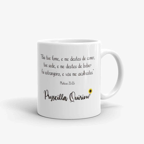 Imagem 2 de 3 de Caneca Alça Branca Seja Luz