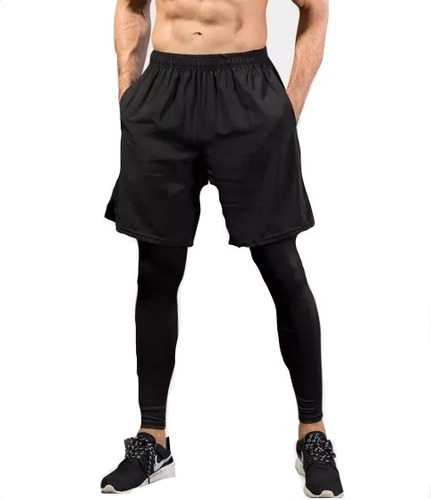 Pantaloneta Lycra Larga Alta Calidad Atletismo Gym Deportiva