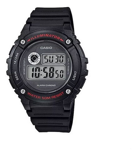 Reloj Casio W-216 Sumergible Digital Cronometro Alarma Wr50