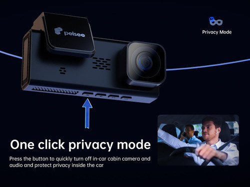 Dash Cam Pelsee P2 Trio 4k, 3 Canales, Wifi Frontal/trasera/