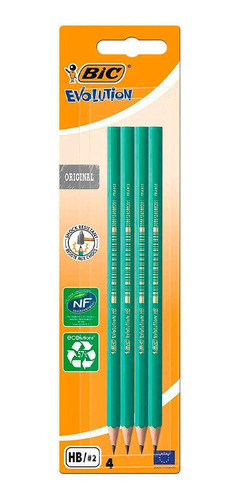 Lapices Bic Evolution Hb2  X 4 Un