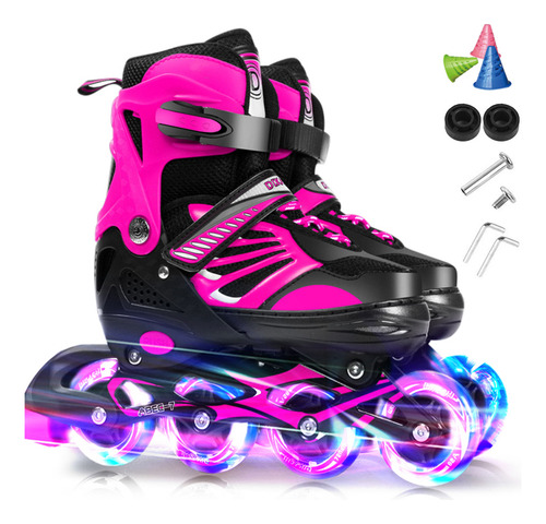 Patines En Línea Ajustables E Iluminados Para Jóvenes