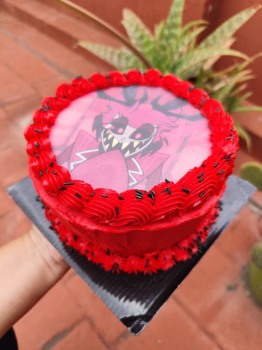 Torta Personalizada De Cumpleaños Con Foto Hazbin Hotel