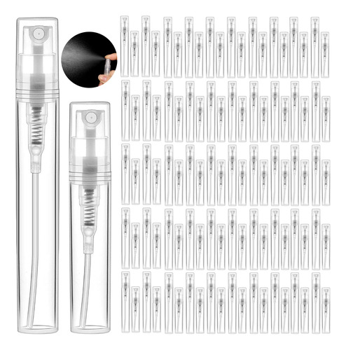 100pcs 5ml+3ml Mini Botellas Spray Perfume Plásticos