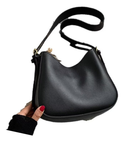 Bolso Bandolera De Diseño Retro Para Mujer, Versátil Y De Mo Acabado De Los Herrajes Níquel Color Negro Correa De Hombro Negro Diseño De La Tela Rayas