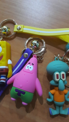 Imagen 5 de 9 de Bellos Llaveros De Bob Esponja Y Sus Amigos