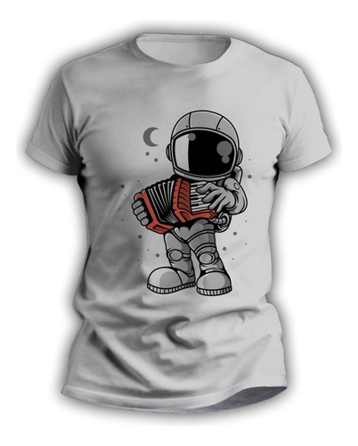 Remeras Hombres Personalizadas Astronauta Con Acordeon 0887