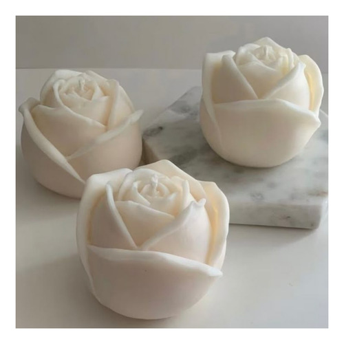 Mold Silicona G-1224 Rosa Flor Parafina Vela Jabon Resina Ye