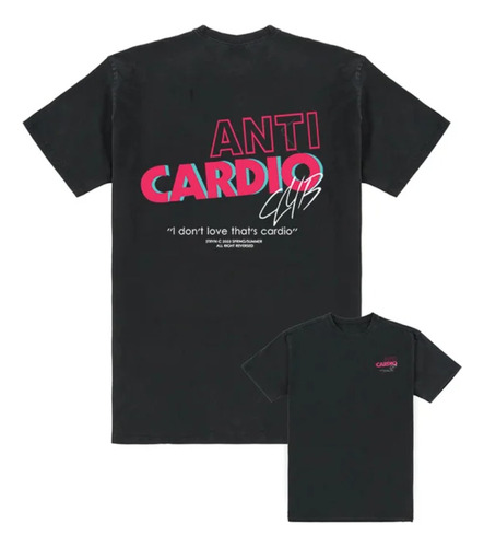 Polera Gimnasio Oversize Anti Cardio Logo