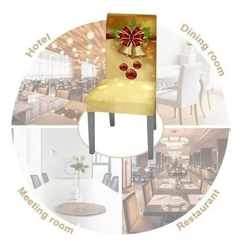 6 Fundas Para Sillas, Asiento De Comedor, Decoración Navideñ