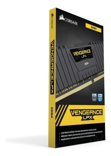 Memoria RAM Vengeance LPX gamer color black  16GB 2 Corsair CMK16GX4M2C3600C20
