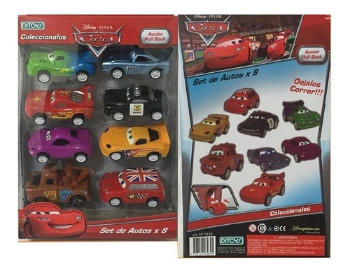 Imagen 3 de 9 de Juguete Set Autos Autitos Cars Pull Back X 8 Ditoys