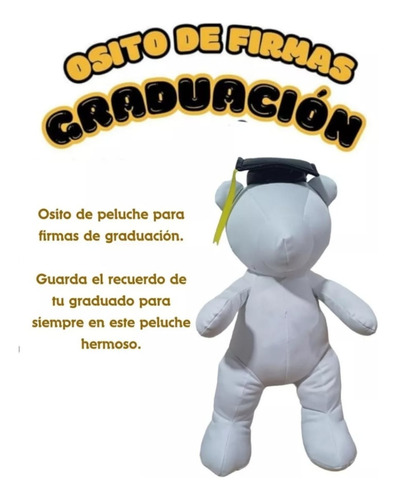 15 Osos Peluche Graduación Para Pintar Despedida Blanco