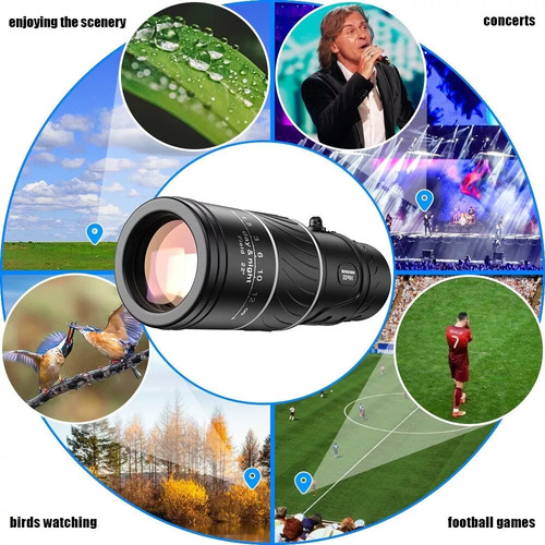 Visor Monocular 16x52, Zoom De 6 Km Contra El Agua Día Y Noc