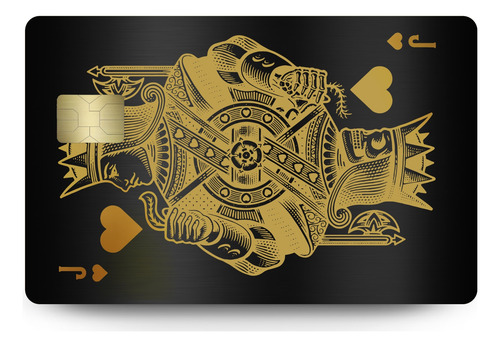 Tarjeta Metálica Personalizada Negro Con Oro