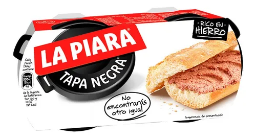 Paté La Piara Tapa Negra Receta Tradicional Bipack 184g