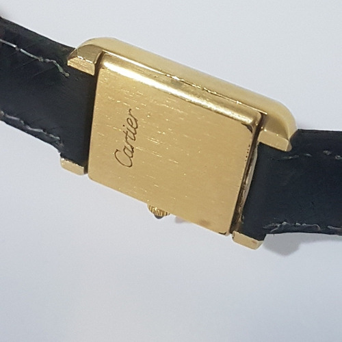Relogio Cartier Acorda Antigo 01 Todo Em Plaque De Ouro Lind