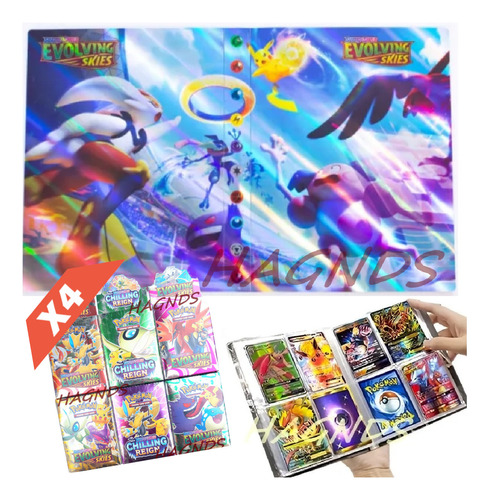 Álbum Pokémon Original Para 240 Cartas + 4 Mazos Gx