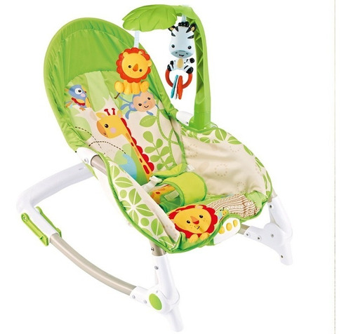 Silla mecedora para bebé Funny Smile FS 8620 verde