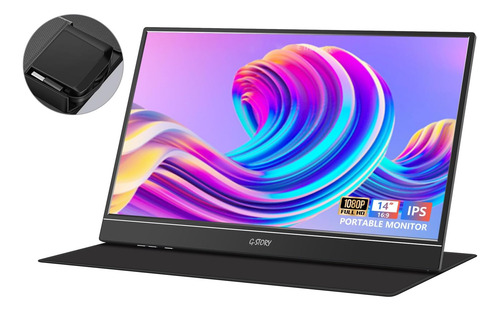 G-story Monitor Portátil 14 Pulgadas Fhd 1080p Ips Usb-c, Mo