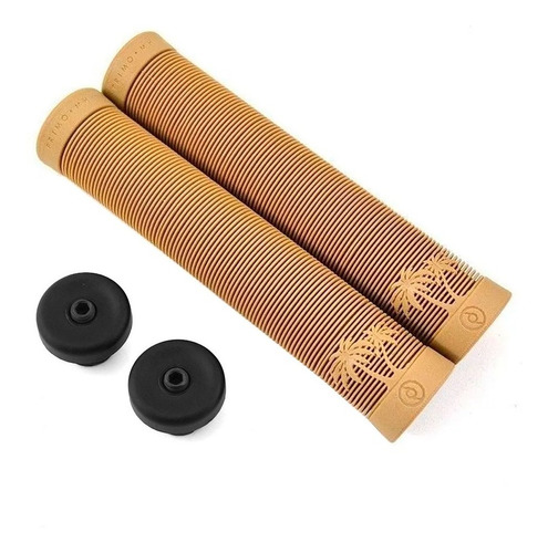 Puños Primo Bmx Cali Grips ¡con Bar Ends Pro! Marrones Tan