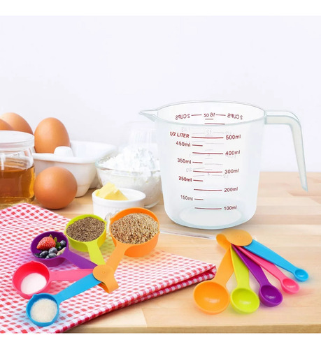 Juego De Tazas Medidoras Y Cucharas Dosificadoras Para Cocin