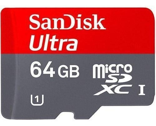 Mem Card Micro Sd 64gb Ultra Classe 10 C/ Adap. Sandisk