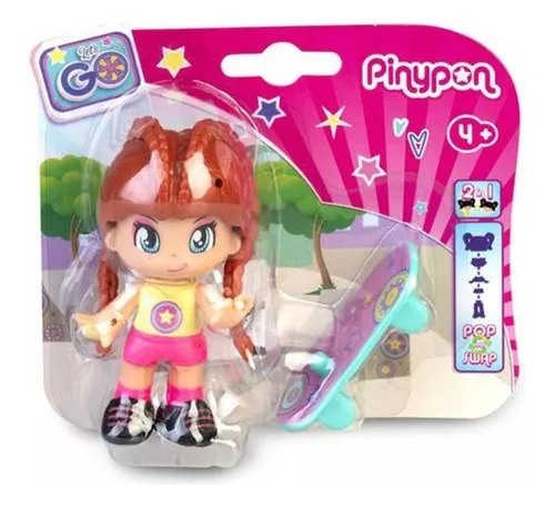 Pinypon Figura Individual Serie Let's Go Skate Pny30000