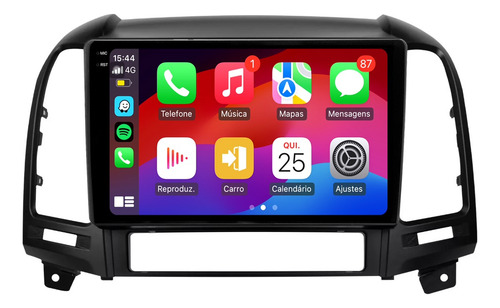 Multimidia Santa Fé 05/13 9p Android Carplay 4/64gb + Ré
