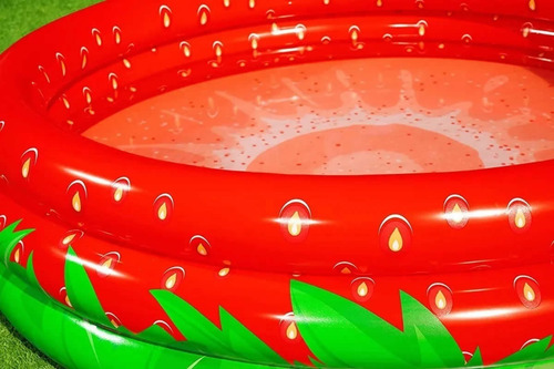 Pileta Inflable Bestway 3 Aros Frutilla 160 X 38 Cm 51145 Color Roja Y Verde