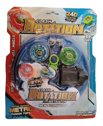 Juguete Estadio Combate Beyblade Lanzadora Duelo Trompos X2