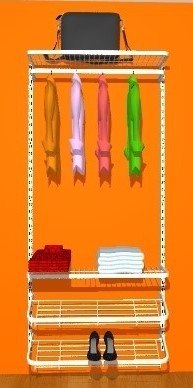 Imagem 2 de 3 de Closet Aramado Modular 0,90 Cm Largura X 200 Cm Altura Branc