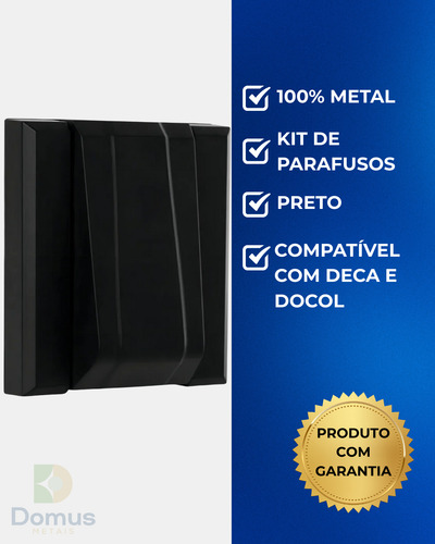 Acabamento Válvula Descarga Hydra Para Deca E Docol Preto