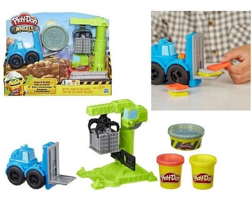 Playdoh Plastilina Moldeable Grua Y Montacargas Hasbro /g