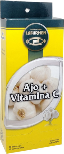 Ajo + Vitamina C - Lafarmen X 300 Comp
