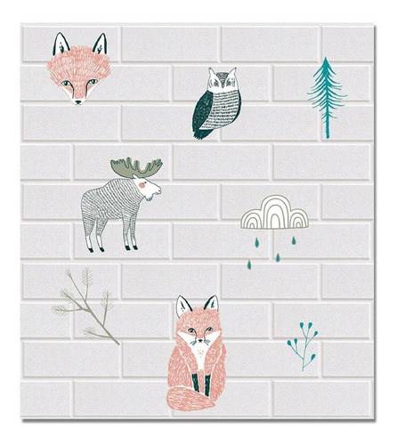 Imagen 7 de 10 de Pack X6u Paneles Decorativos Autoadhesivos 3d Wall Panel