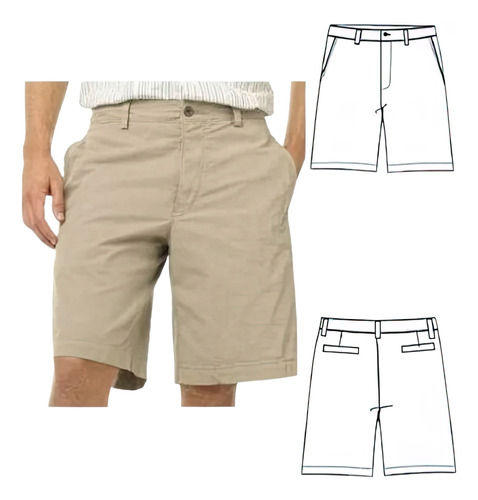 ( Moldes De Ropa)  Short Bermuda Clasico Hombre 0909