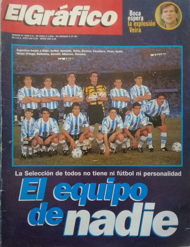 El Grafico 4028 Argentina 1 Chile 1, River 1986 , Suple Polo