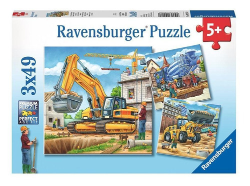 Puzzle Vehículos De Construcción - 3x49 Ravensburger