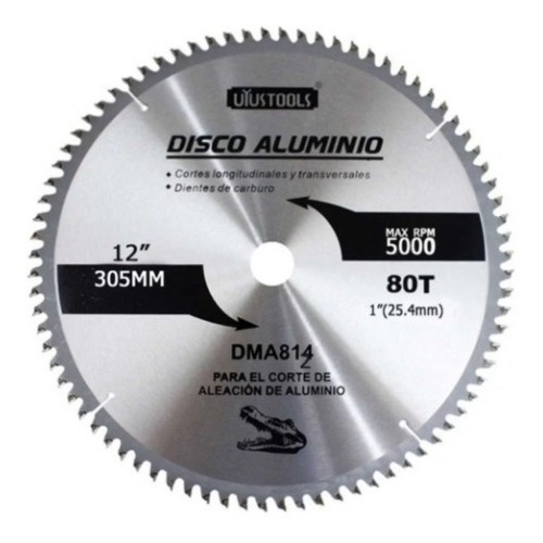 Disco Sierra Circular Aluminio 305x80t Dma812 Uyustools
