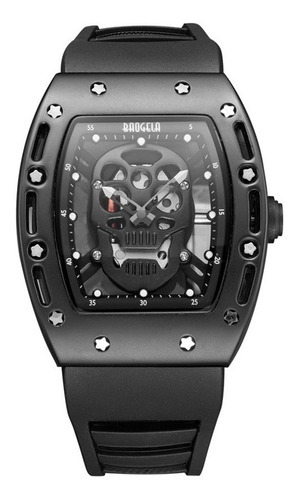 Baogela Men Skull Relógios De Quartzo À Prova D'água Cor Do Fundo Preto