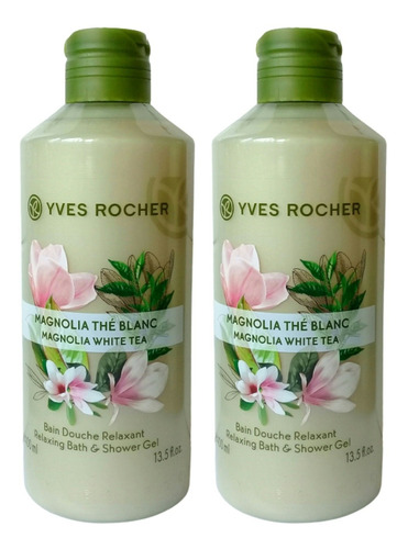Imagen 1 de 2 de Duo Gel Ducha Corporal Yves Rocher Flor De Magnolia *2piezas